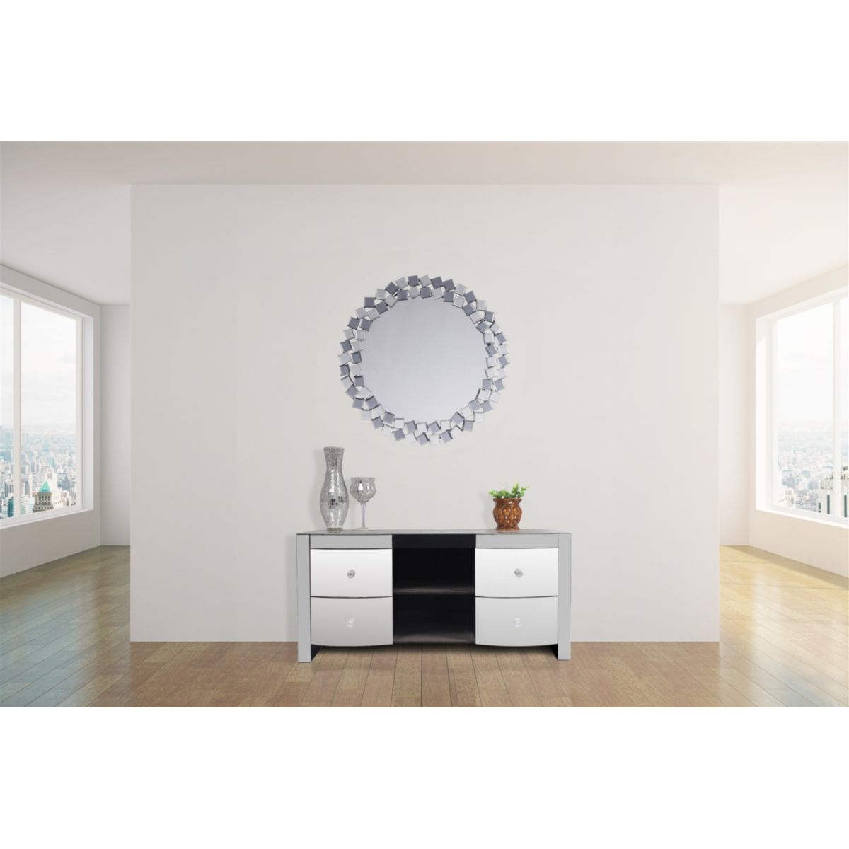 Wandspiegel Mosaic 1825 silber grau Bild 4