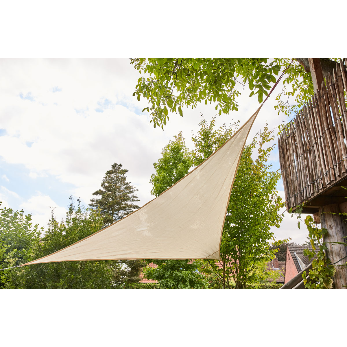 Siena Garden Dreieck-Sonnensegel Solino 360 x 360 x 360 cm weiß Bild 4