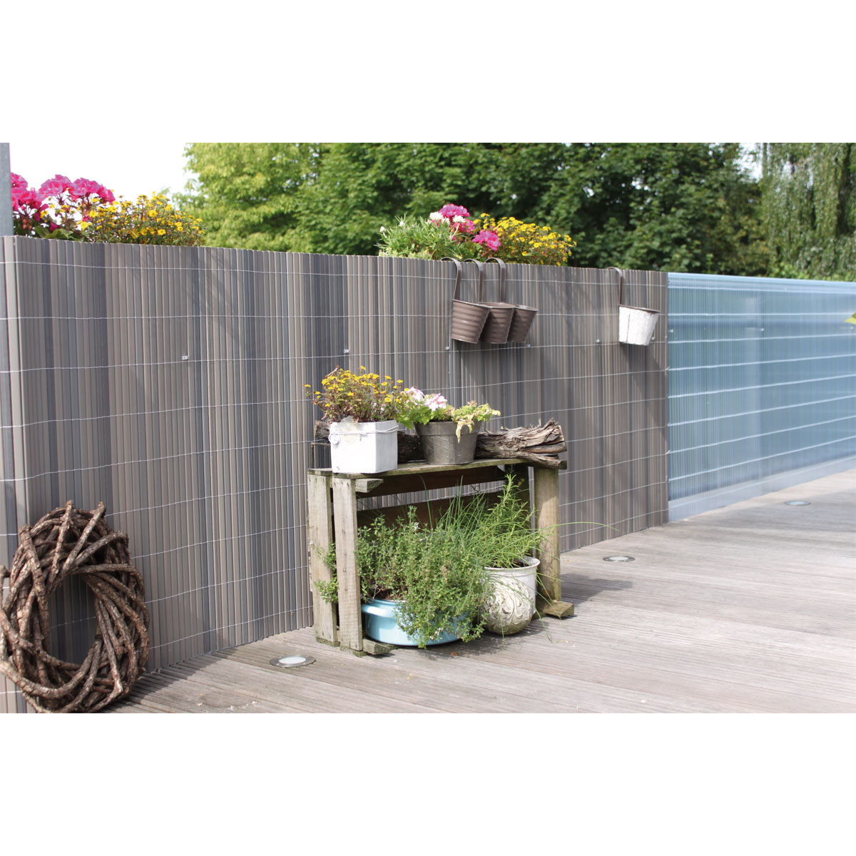 Sichtschutz Rügen lärche-grau 140 x 300 cm Bild 3