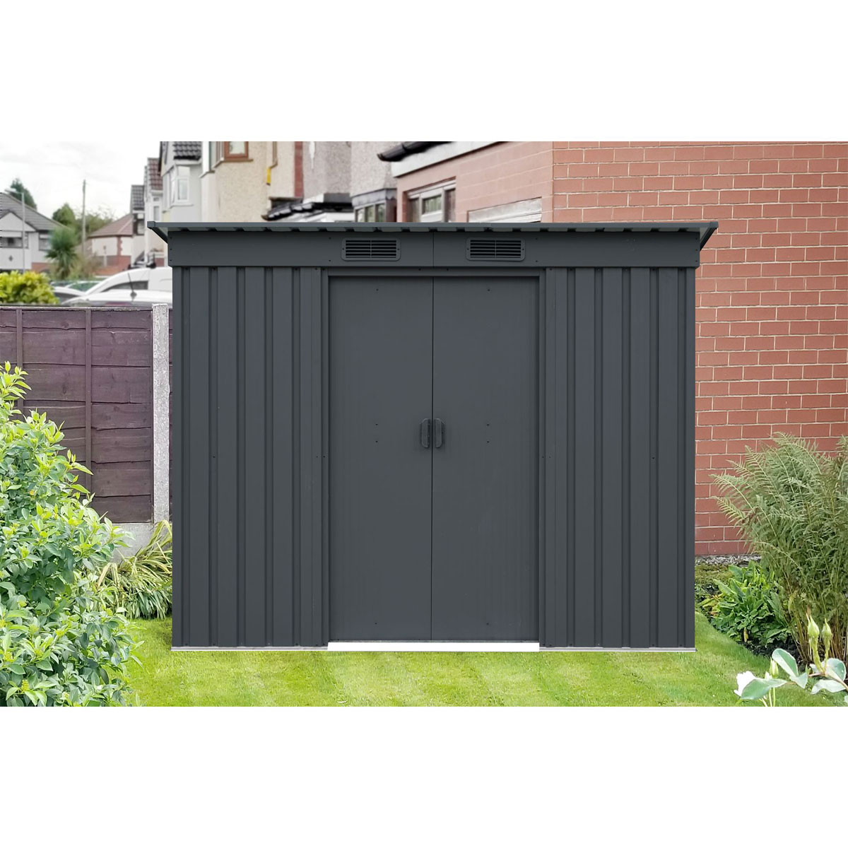 Pergart Gerätehaus Leipzig II 2m² anthrazit matt Bild 6