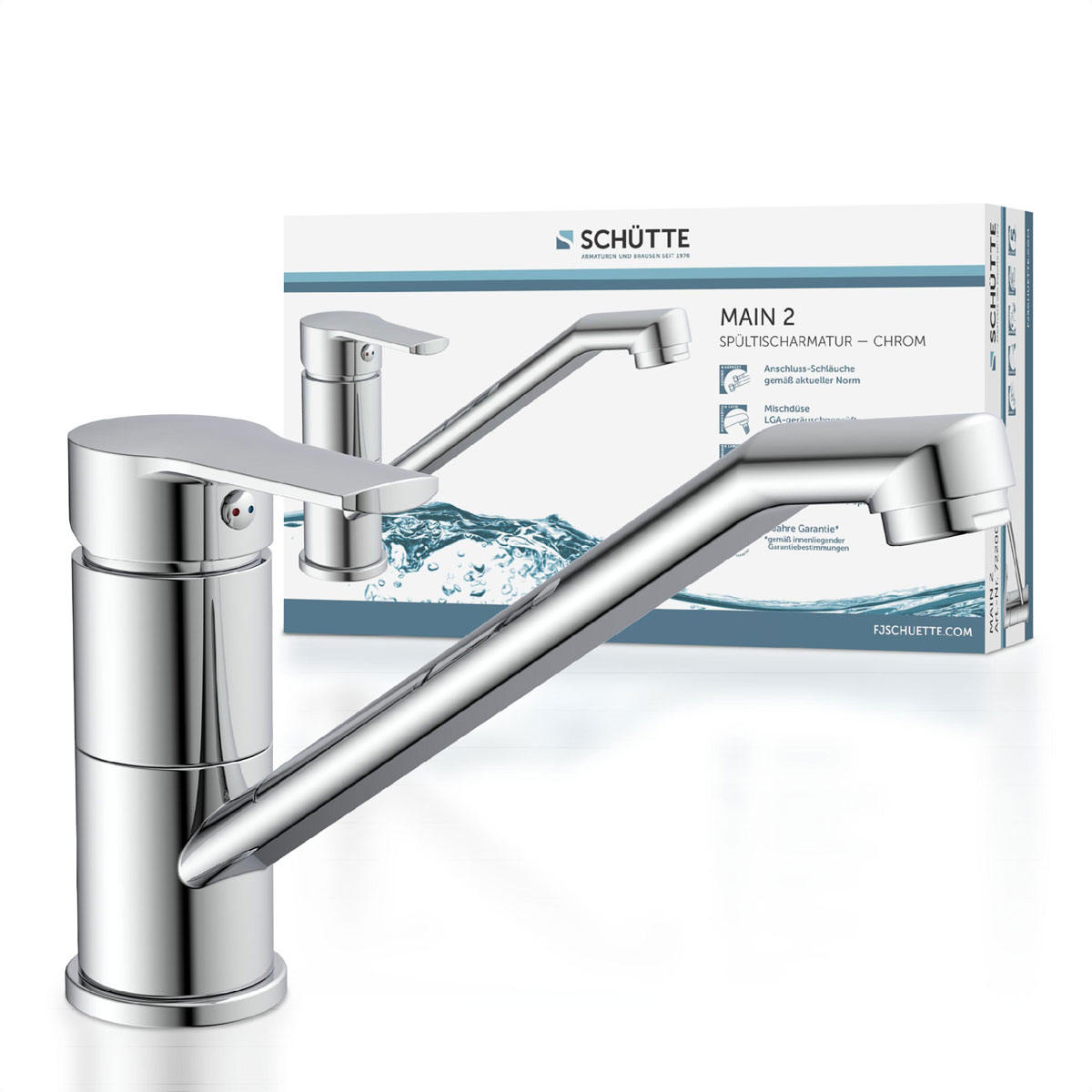 Schütte  Spültischarmatur „Main“ chrom 360° schwenkbar Bild 6