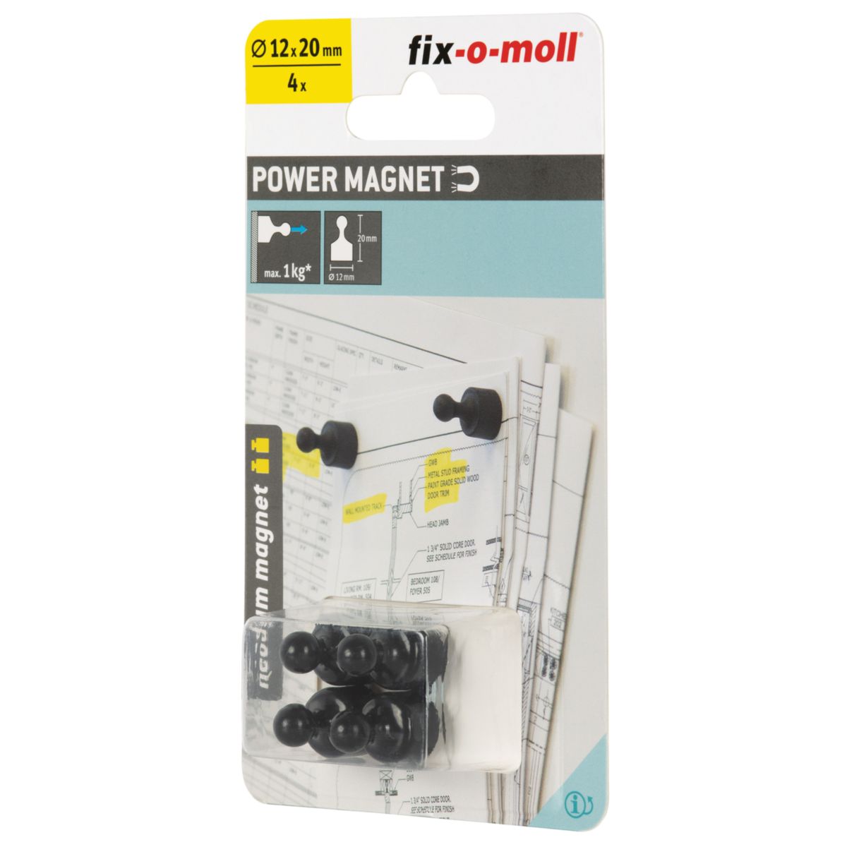 Suki Magnetkegel Neodym Ø 12 x 20 mm, schwarz Bild 4