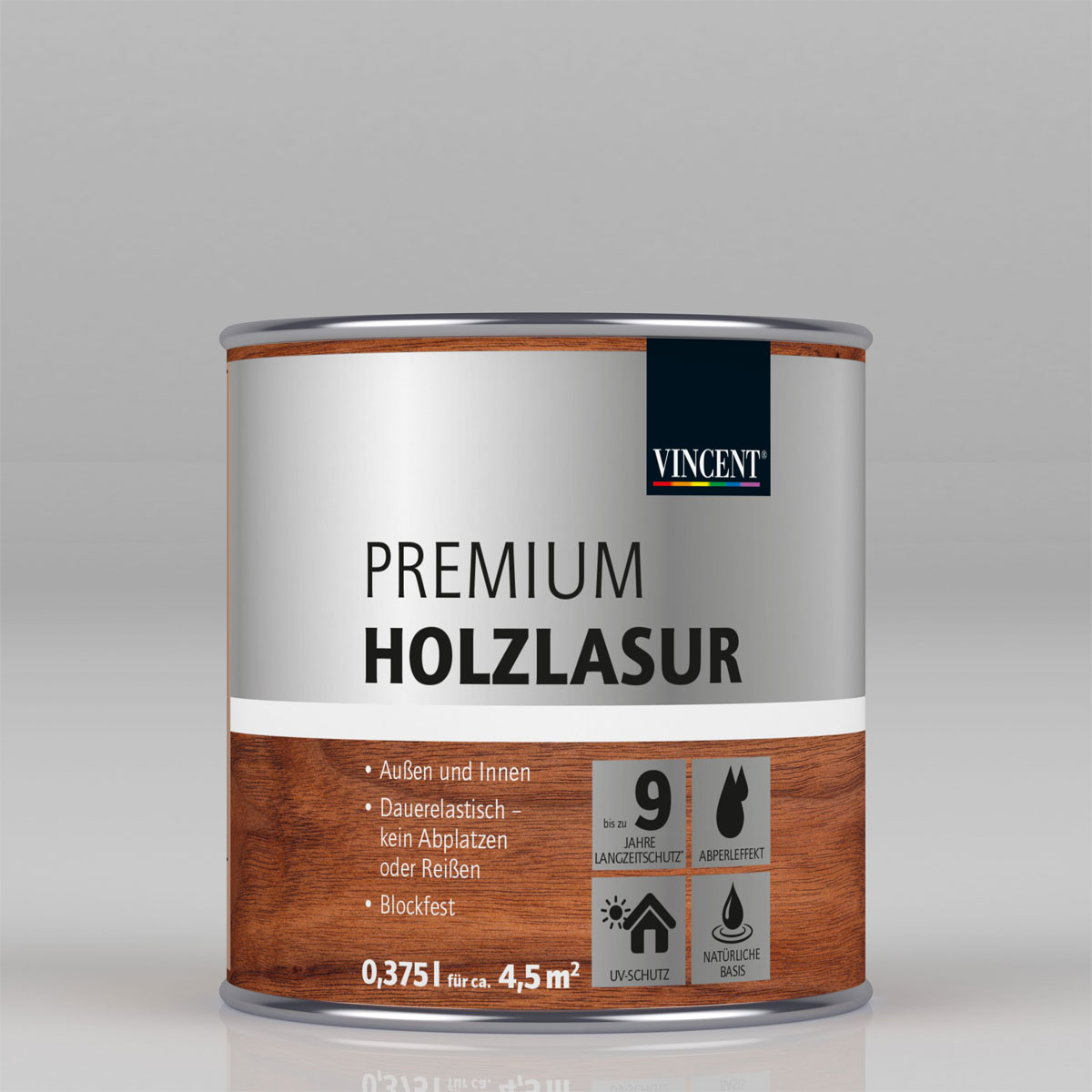 Vincent Premium Holzlasur Palisander 0,375 L