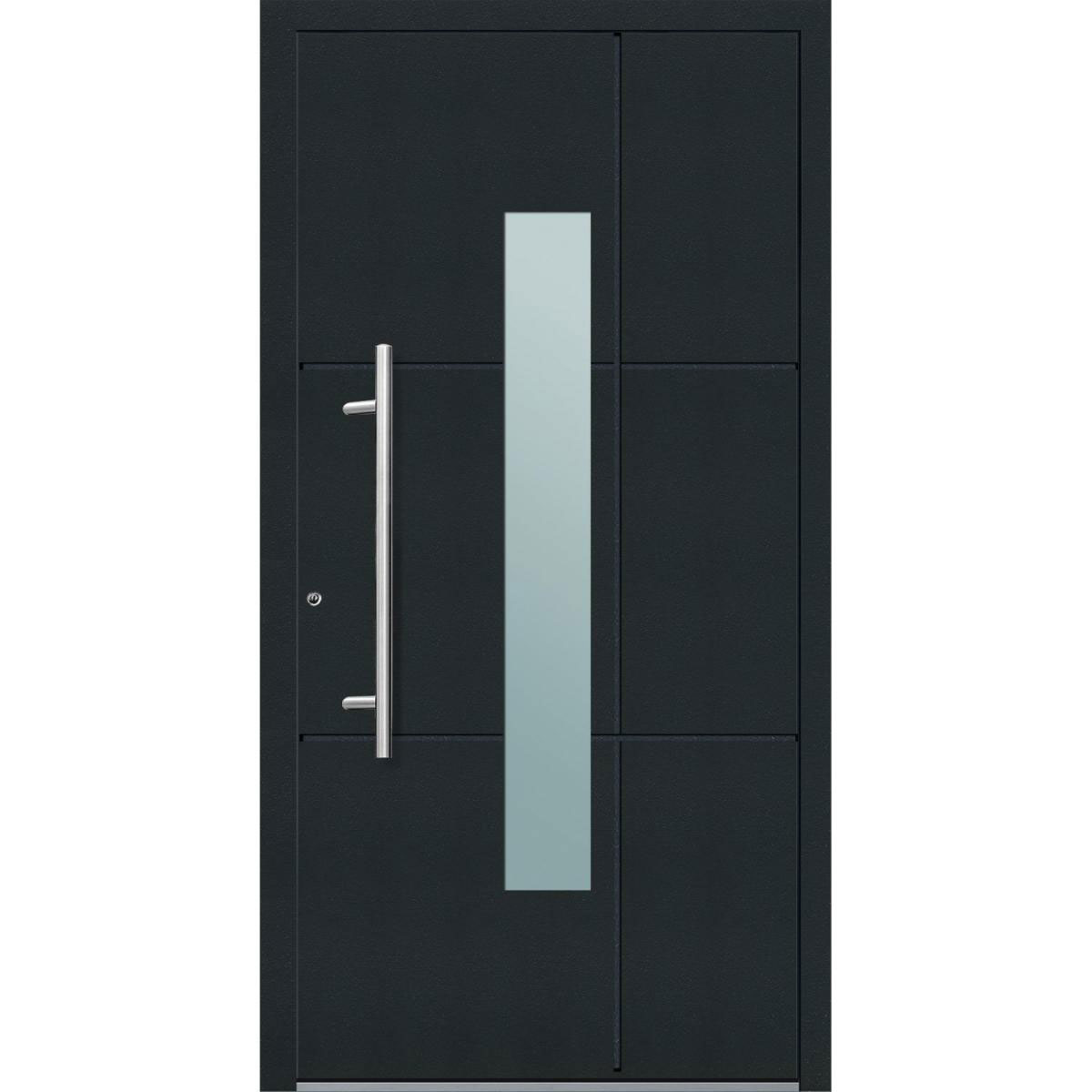 Aluminium Sicherheits-Haustür Parma Exklusiv 75 mm anthrazit 100 x 210 cm Anschlag links inkl Griffset Bild 1