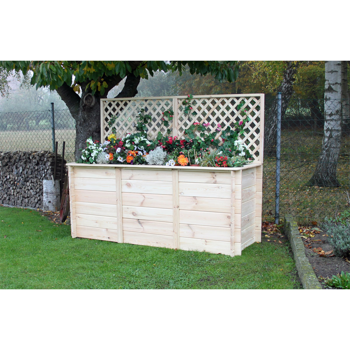 Promadino Hochbeet 2m inkl Rankgitteraufsatz
