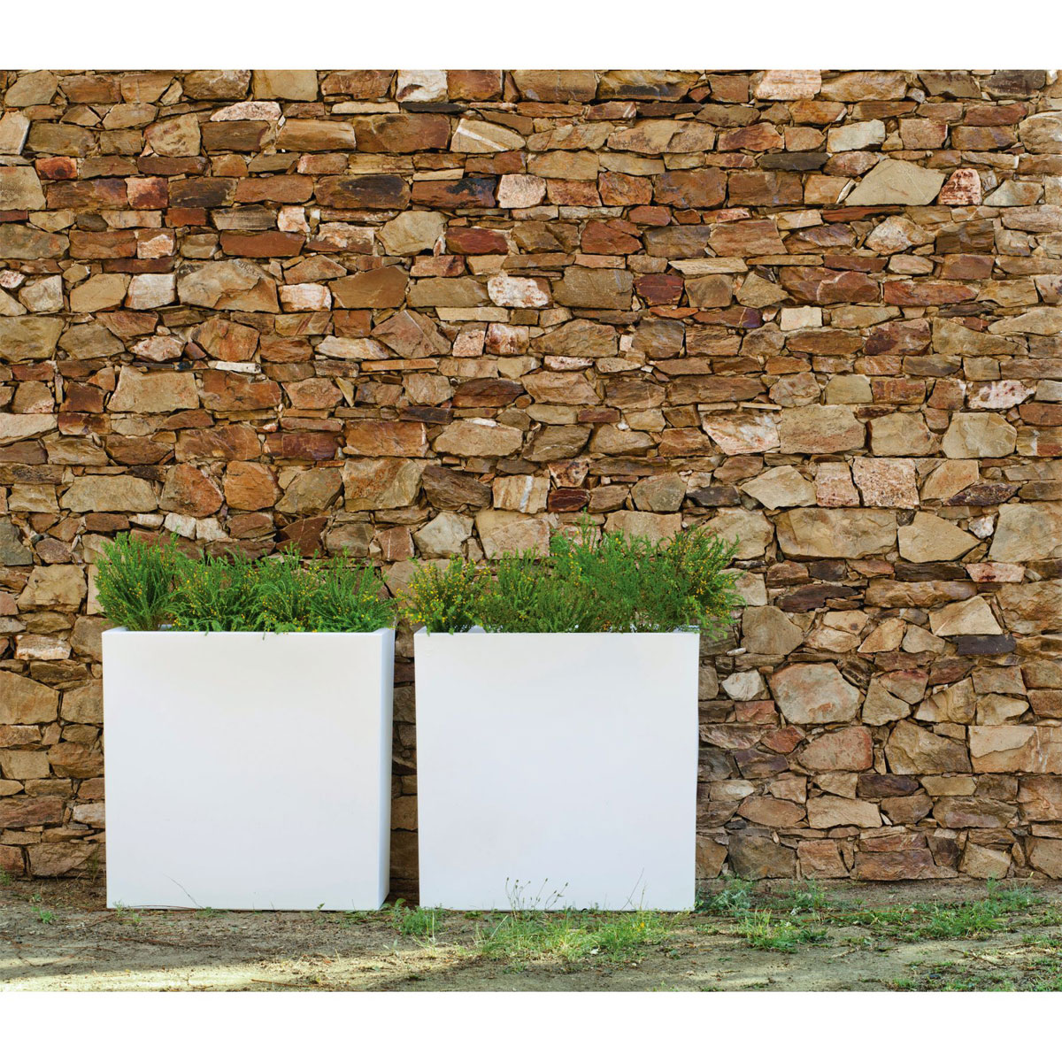 NewGarden LED-Blumentopf Junco 80 Ø80 cm weiß Bild 2