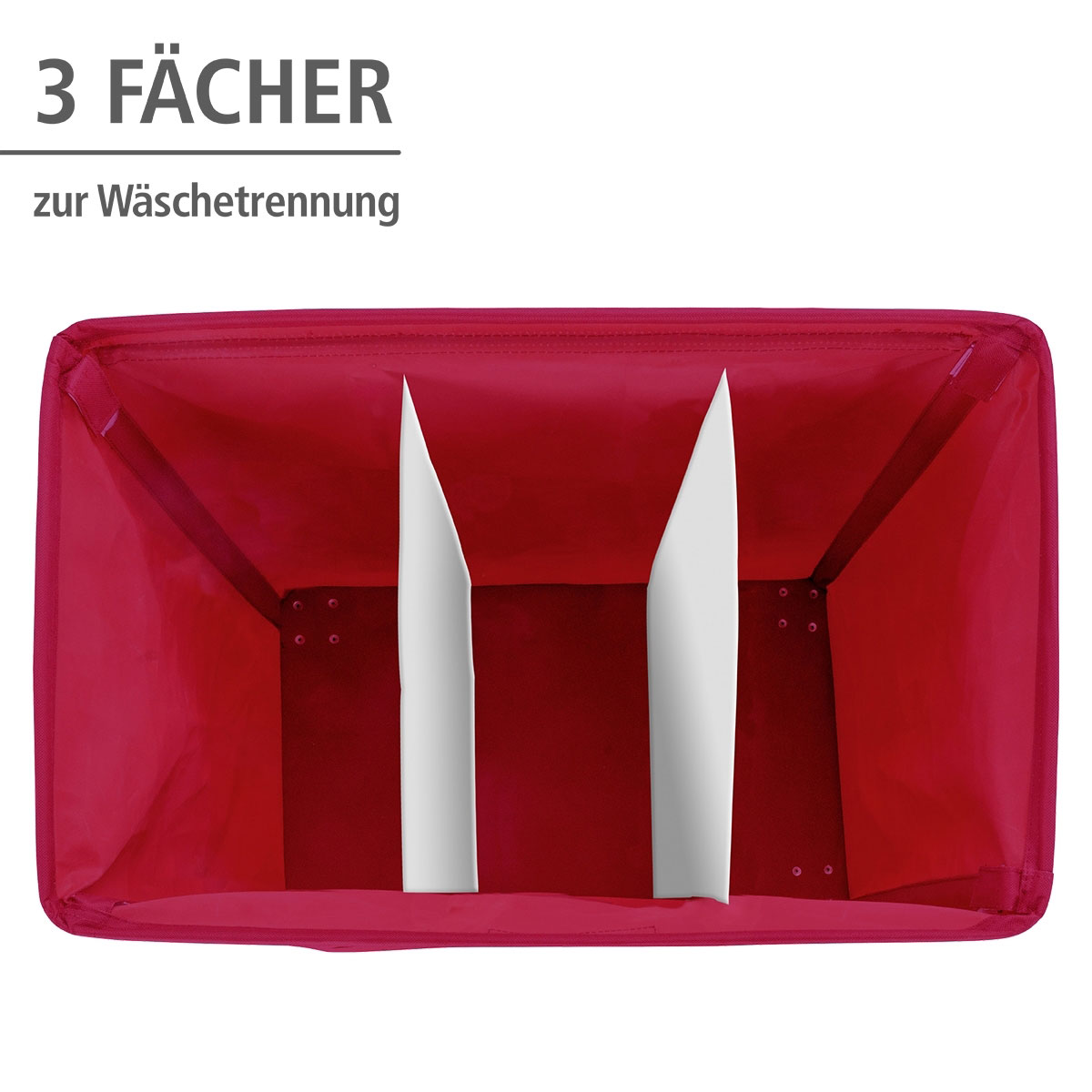 Wenko  Wäschesammler Trivo Rot Wäschekorb 116 l Bild 3