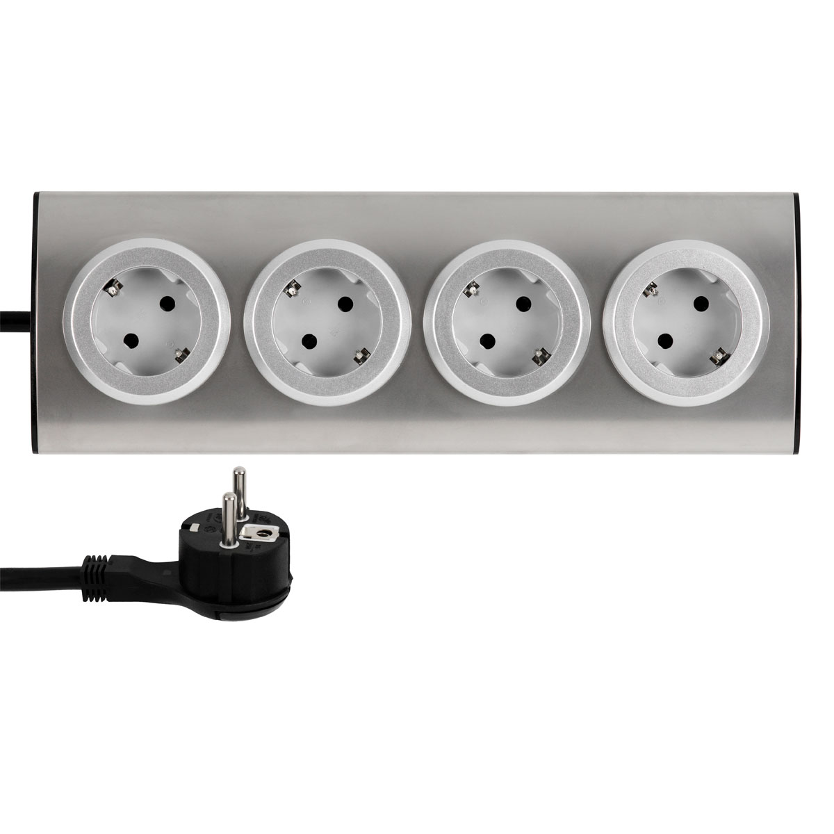 REV Ritter Steckdosenleiste-Eckmontage 4fach inkl Flachstecker 2m Bild 1