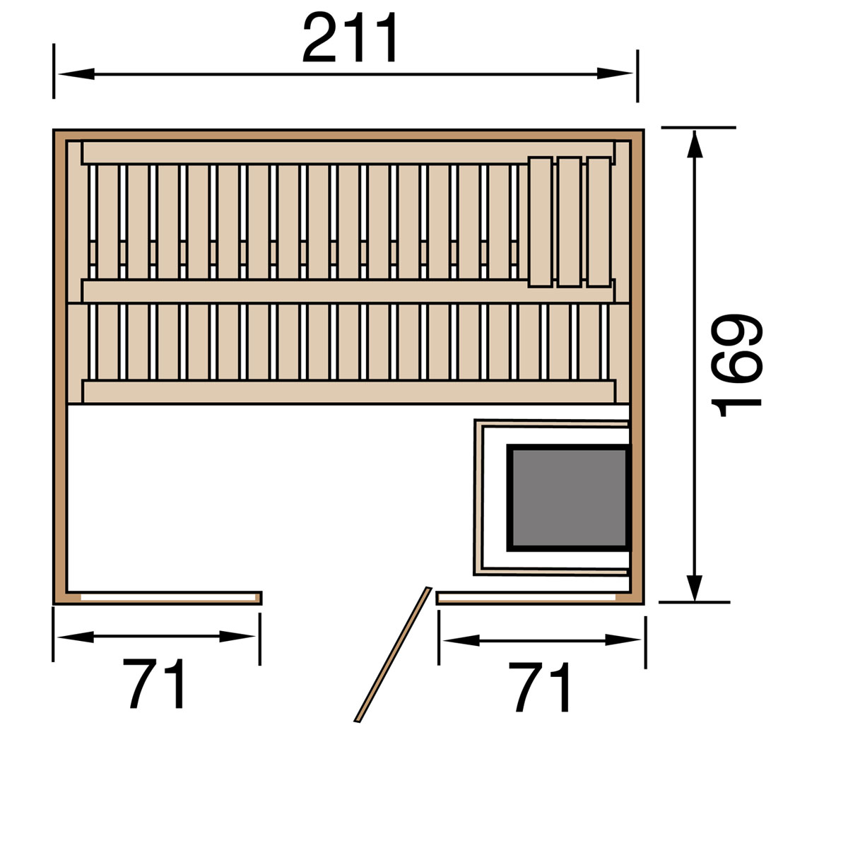 Weka Desgin-Sauna „Kemi Panorama 2“, 7,5 kW Bild 3