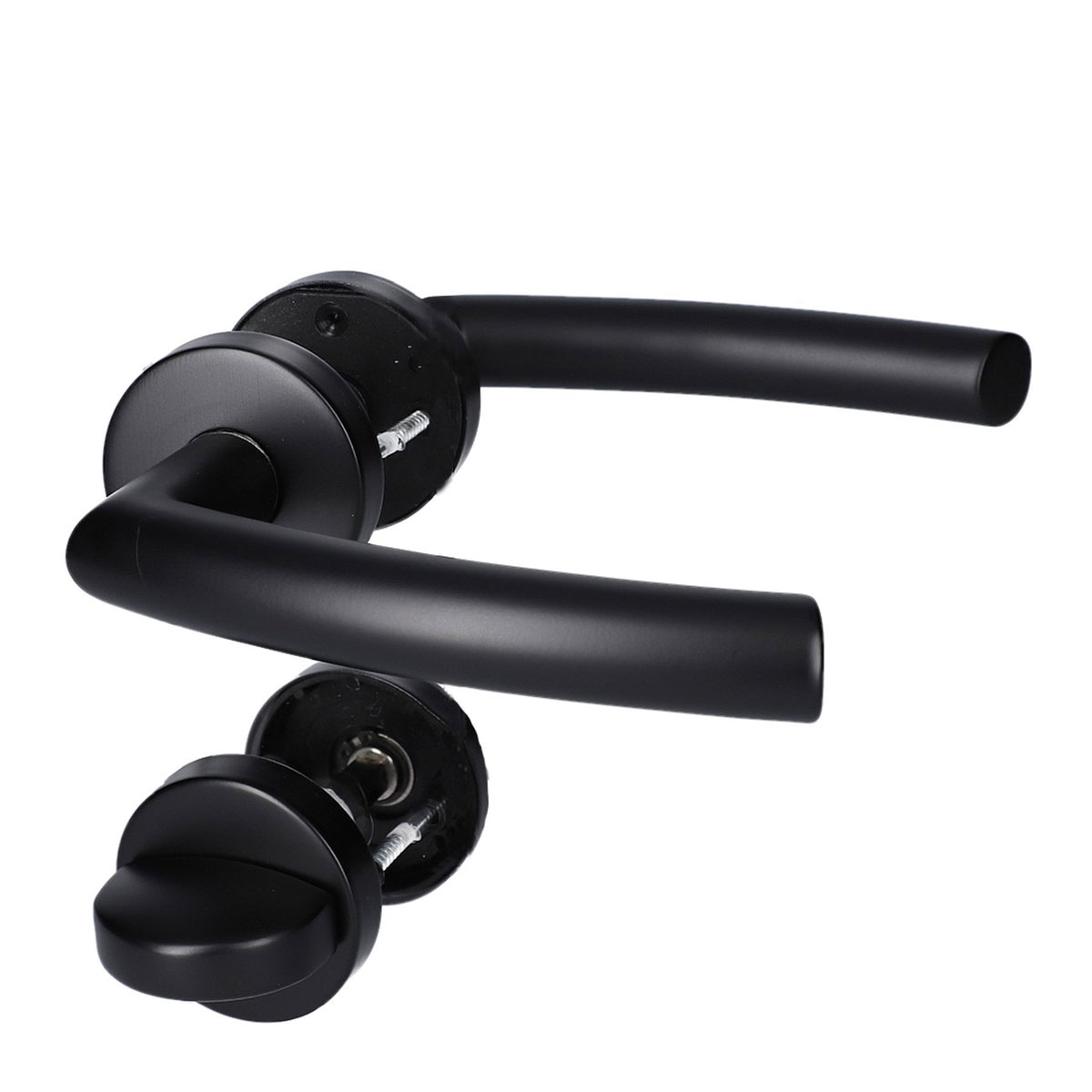 Alpertec Rosettengarnitur Fair II für WC-Türen Durchmesser 52 mm schwarz