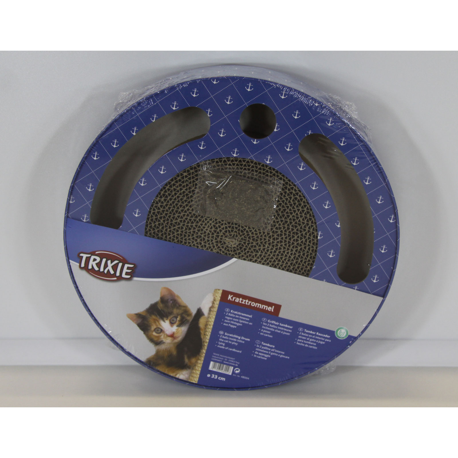 Trixie Kratztrommel mit Spielzeug 33 x 5,5 cm