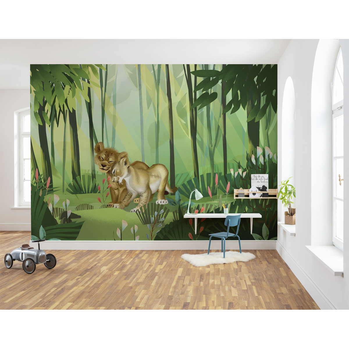 Komar  Vlies Fototapete Lion King Love 400x280 cm