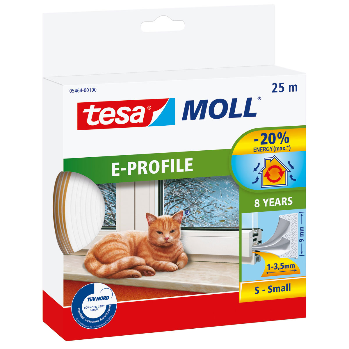 Tesa Isolierband E-Profil classic 25 m x 9 mm weiß