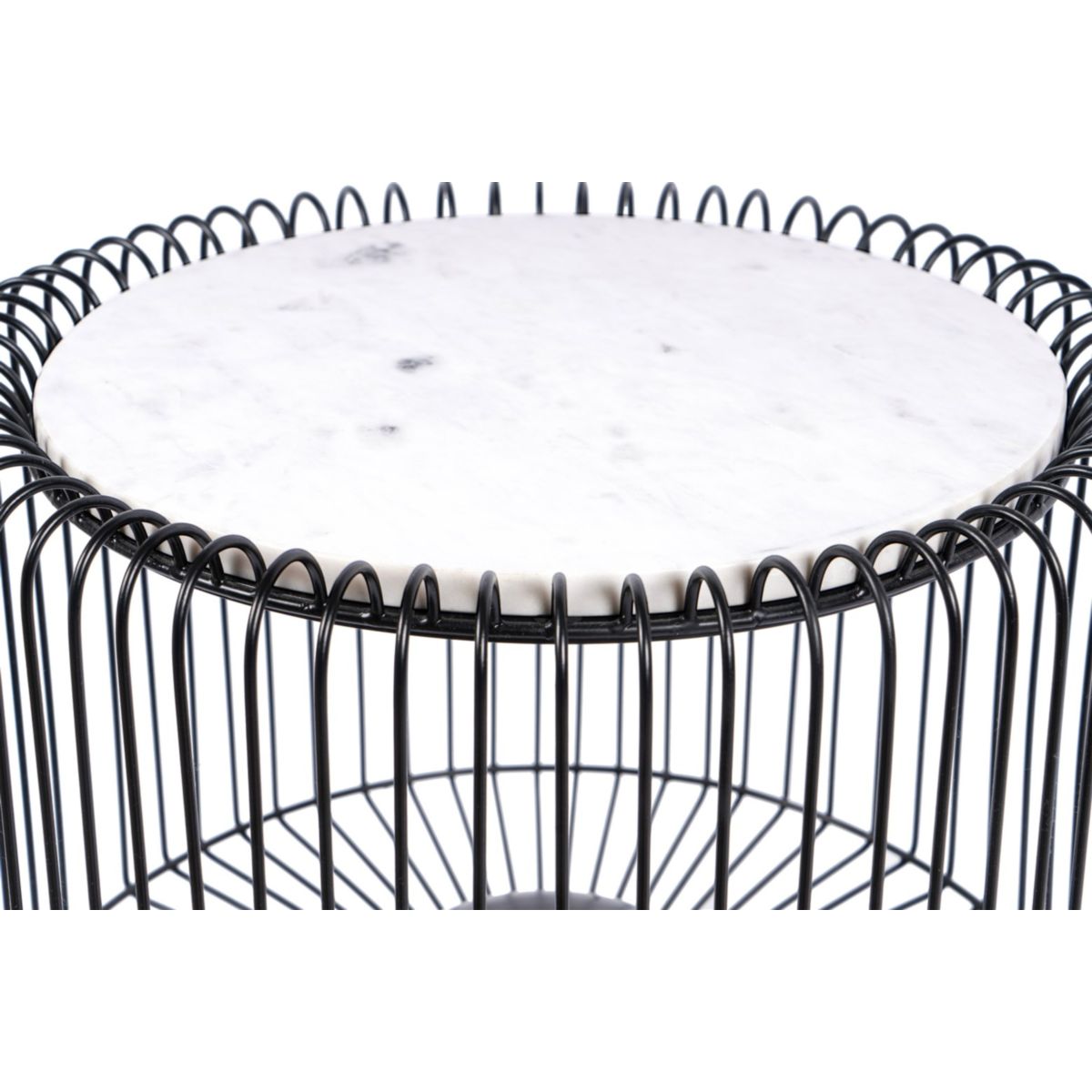 Beistelltisch Malibu 125 weiss schwarz silber Bild 3