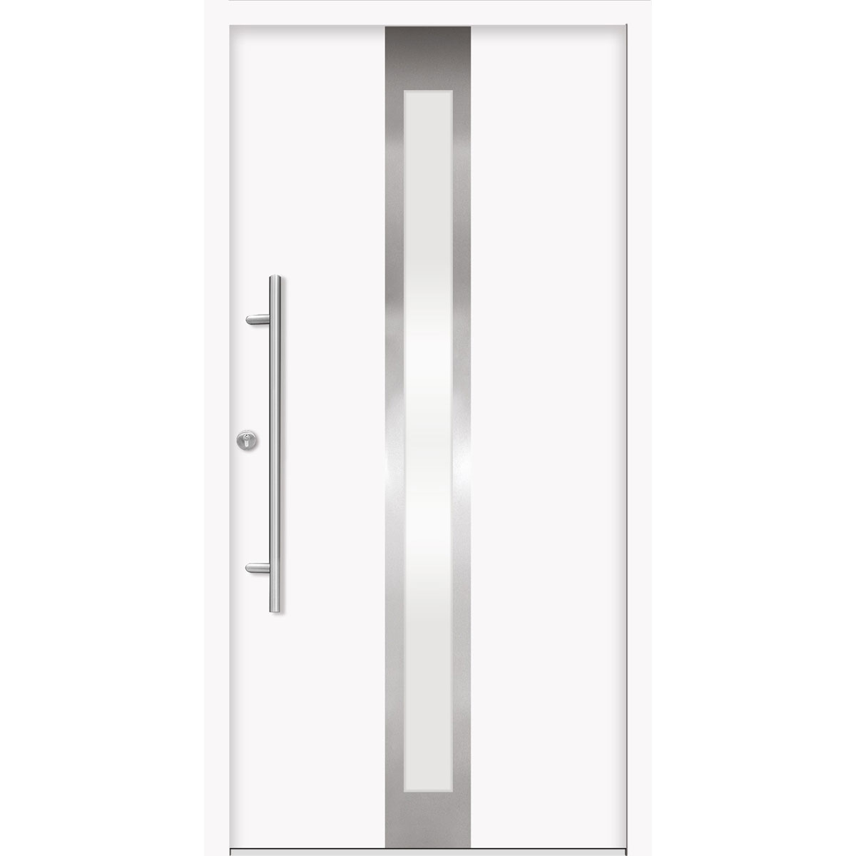 SplenDoor  Premium-Haustür Passivedoor Stockholm energiesparend weiss 110 x 210 cm links Bild 1
