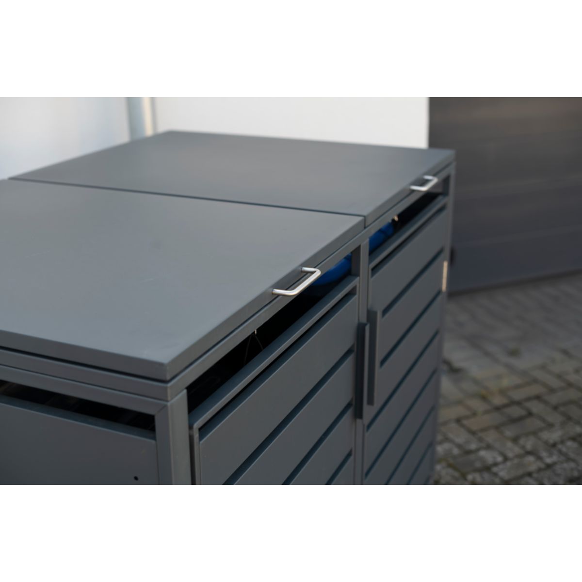 Westmann Mülltonnenbox Kubus 2x 240 L 80x132x116 cm Bild 10