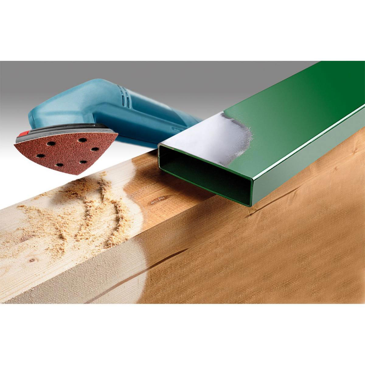 kwb  Schleifdreiecke Quick Stick Holz und Metall 93 mm K80 Bild 3