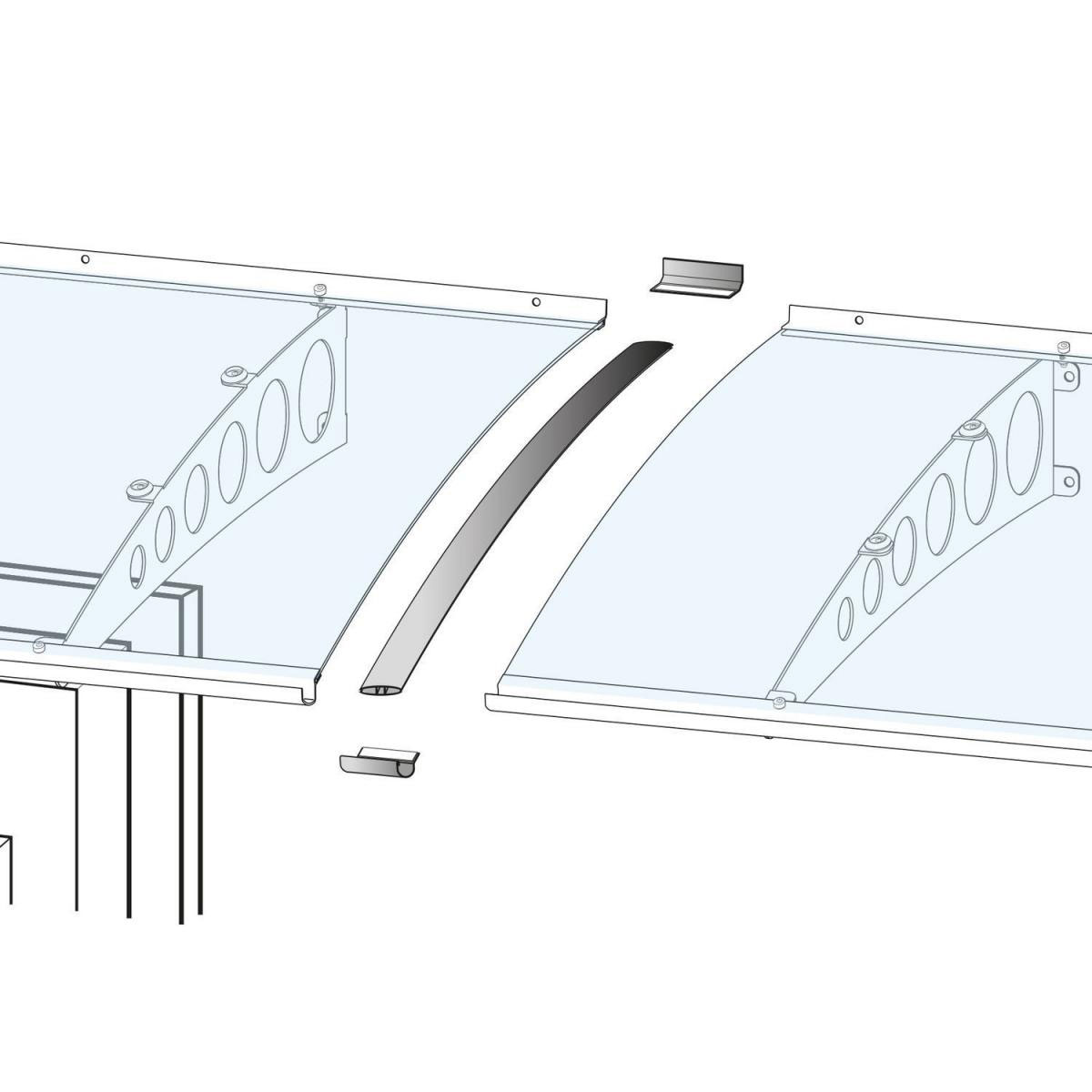 Durabil Verbindungsset Vordach für Modell PT/ET Silbereloxiert