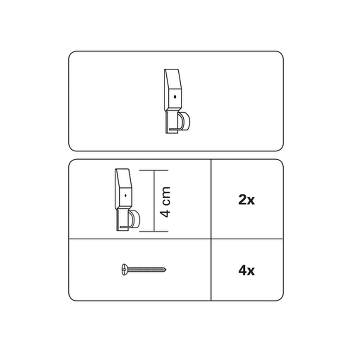 Gardinia Raffhaken Sina 4 cm Edelstahl-optik Bild 2