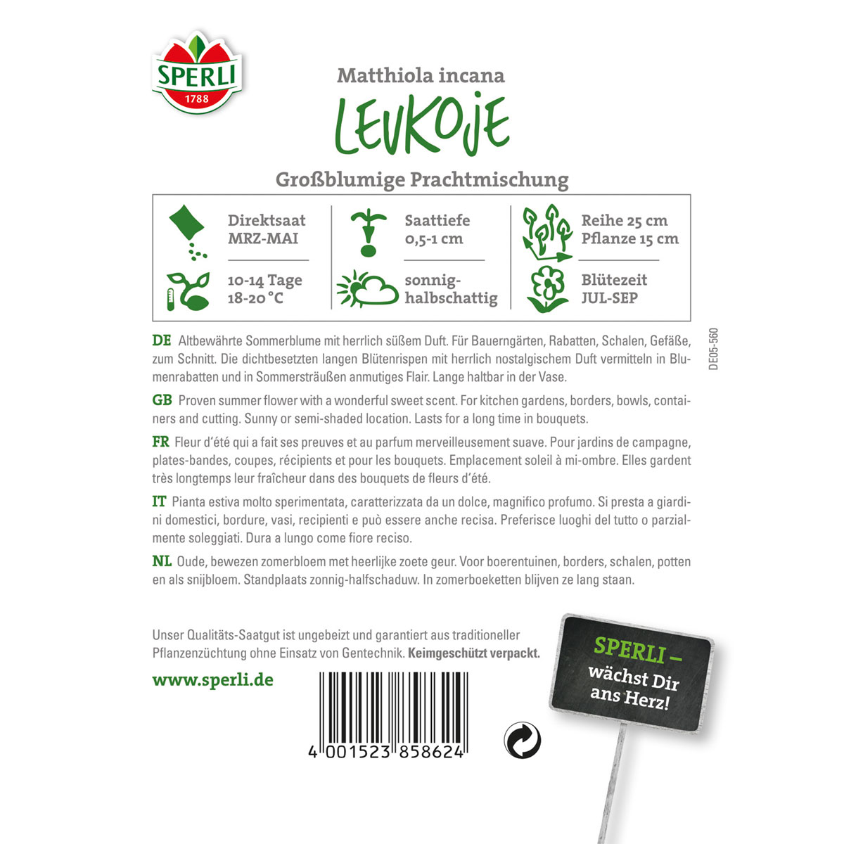 Sperli Levkojen Großblumige Mischung Bild 2