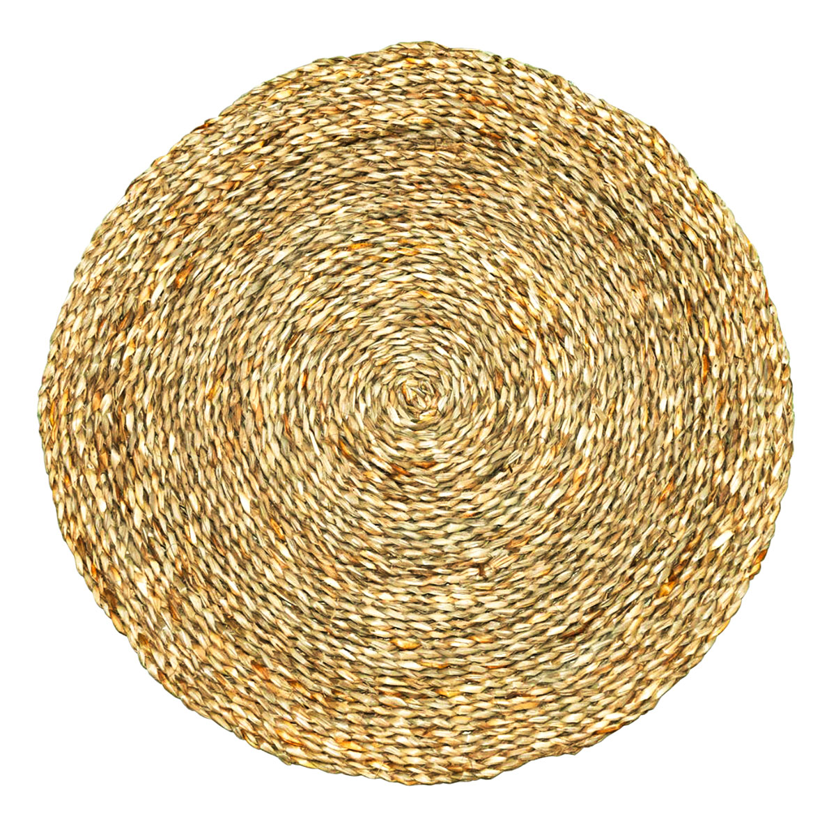 Matte Seegras natur/schwarz rund 90 cm