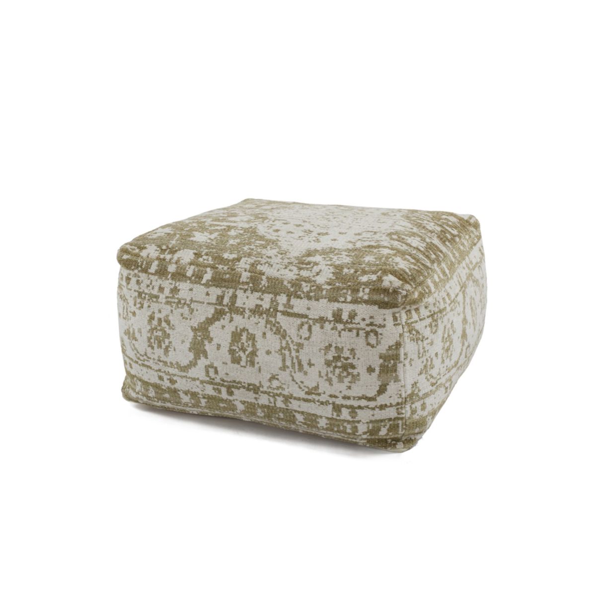 Pouf und Kissen Set Hocker Paramount 210 creme Oliv 80x80cm Bild 2