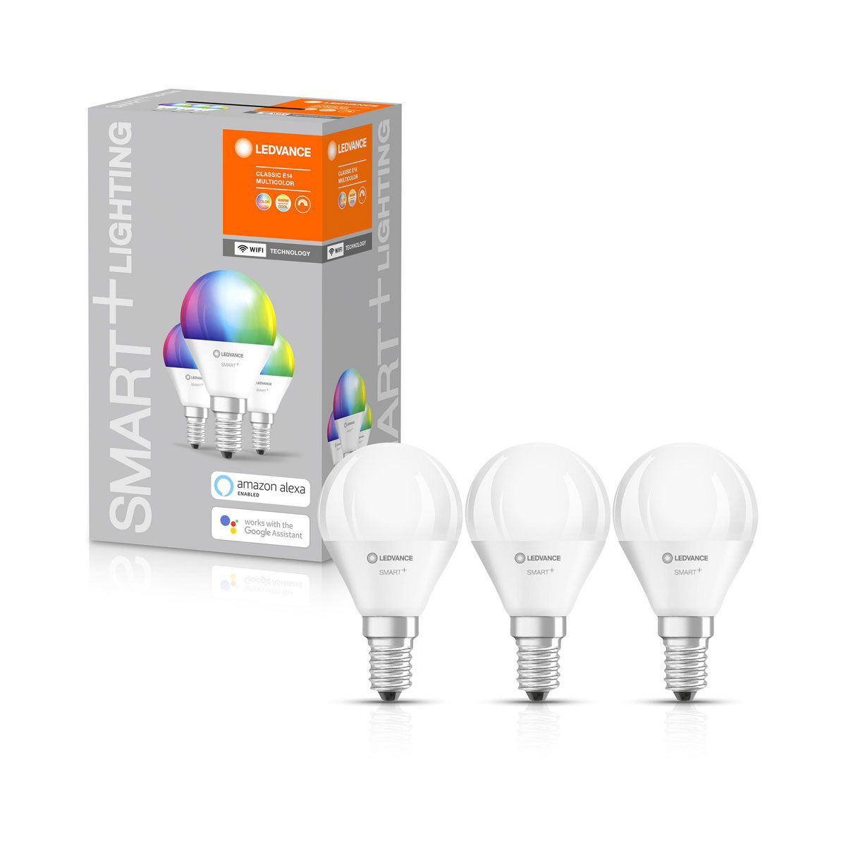 Ledvance SMART+ Glühlampe Classic P Tropfen 3 Stück RGBW Bild 1