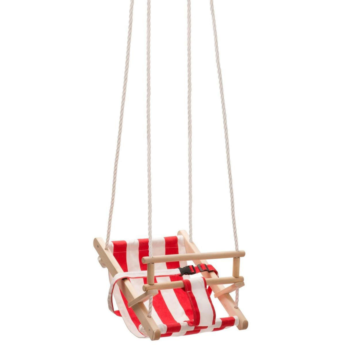 Bambini Schaukel rot-weiss