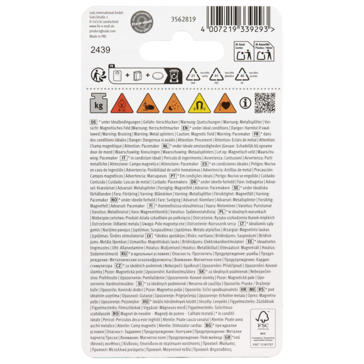 Suki Magnetkegel Neodym Ø 12 x 20 mm, schwarz Bild 3