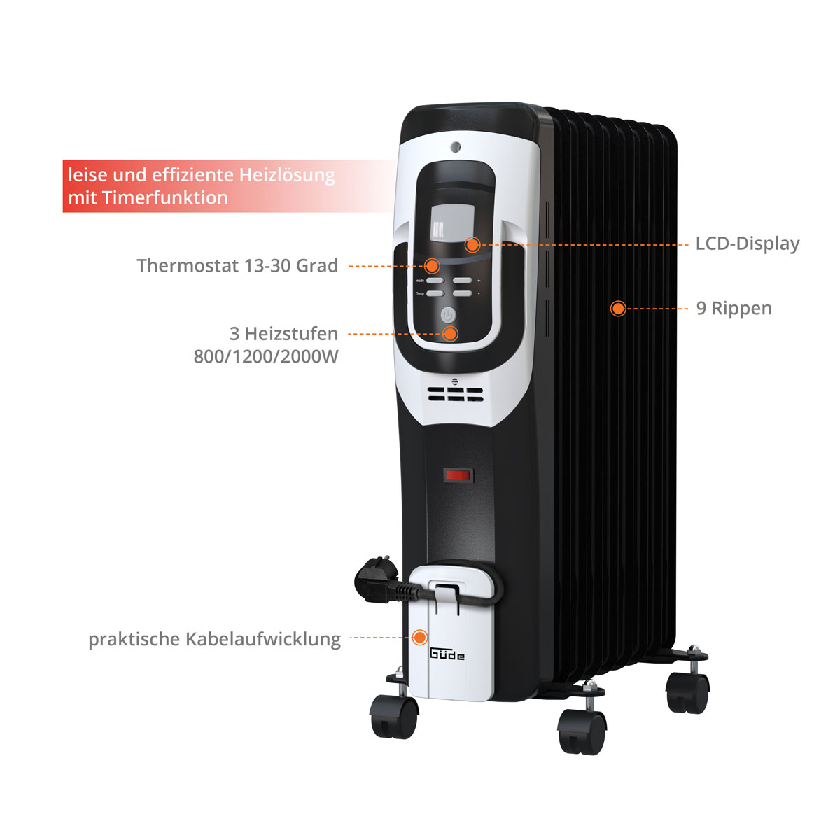 Güde Ölradiator 9 Rippen 2.000 W Bild 4