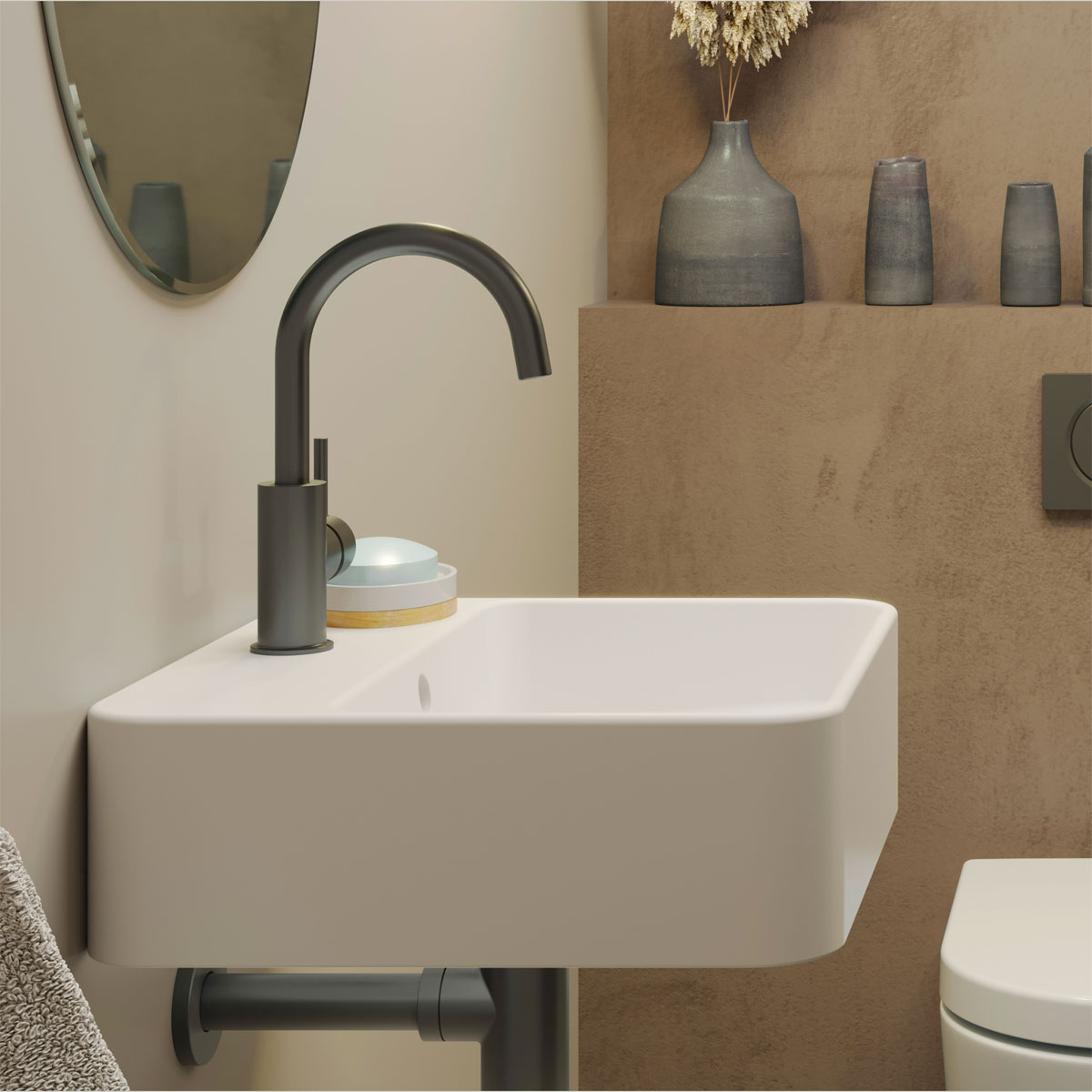 LENZ Waschtischarmatur Moana Easy-Clean Graphit Bild 2