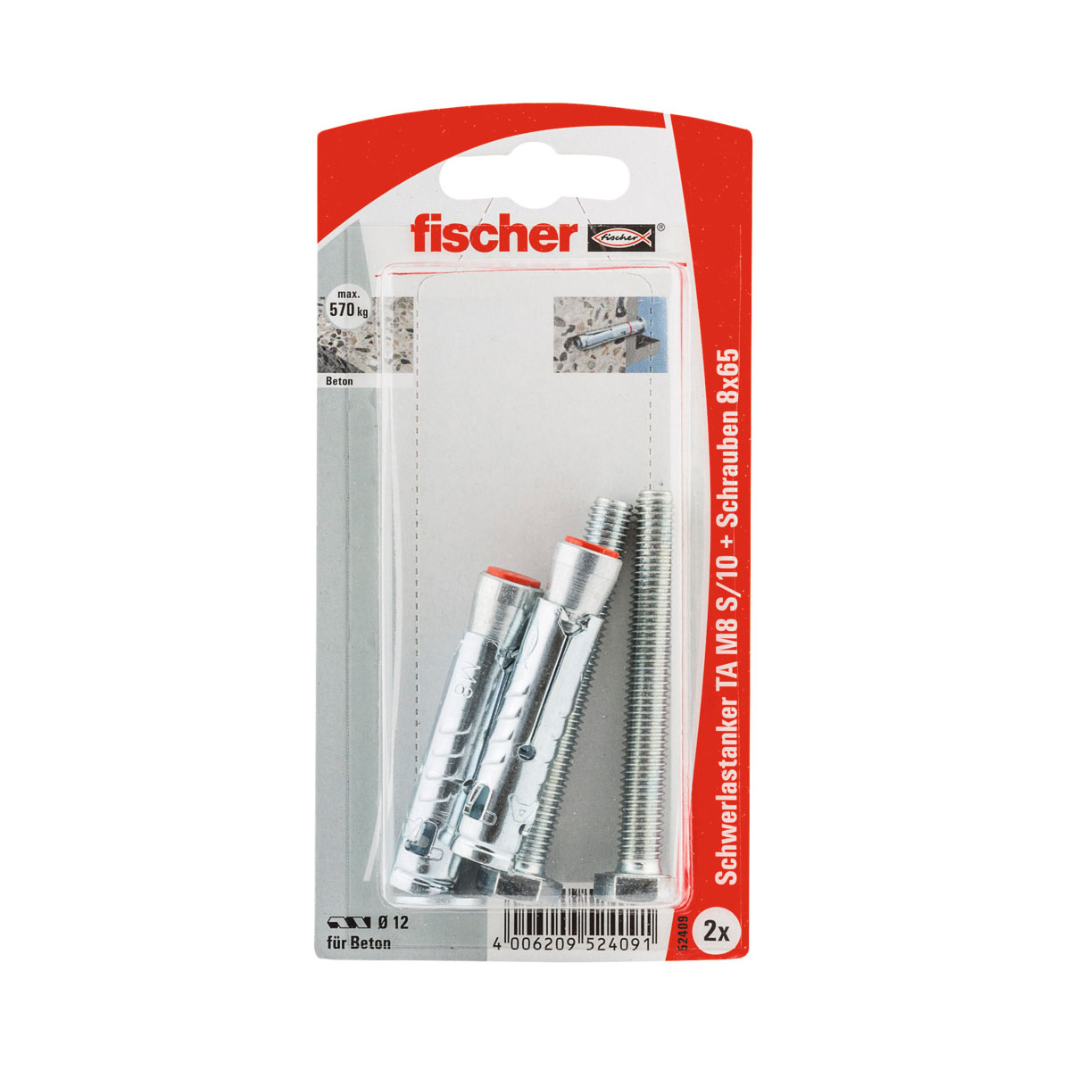 Fischer  Schwerlastanker TA M8 S/10 2 Stück