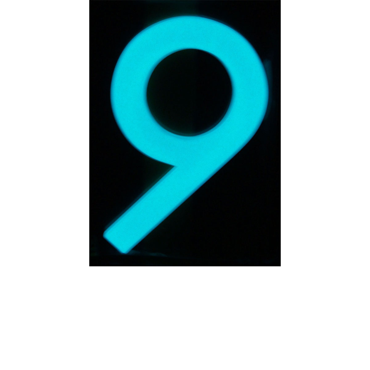 Alpertec Hausnummer 9 nachtleuchtend Edelstahl satiniert Bild 2