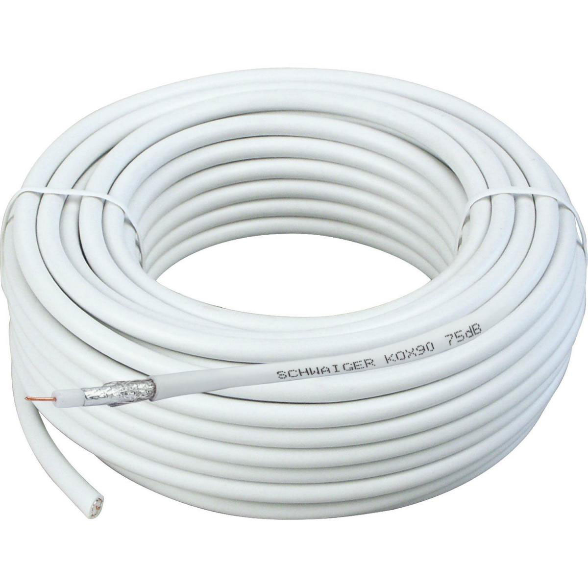 Schwaiger SAT Koaxialkabel 75 dB 10m weiß