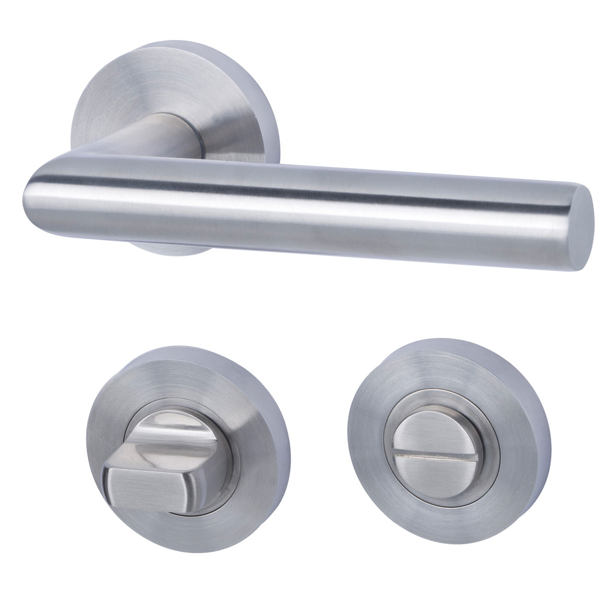 Alpertec Rosettengarnitur Solid 10-R für WC satiniert