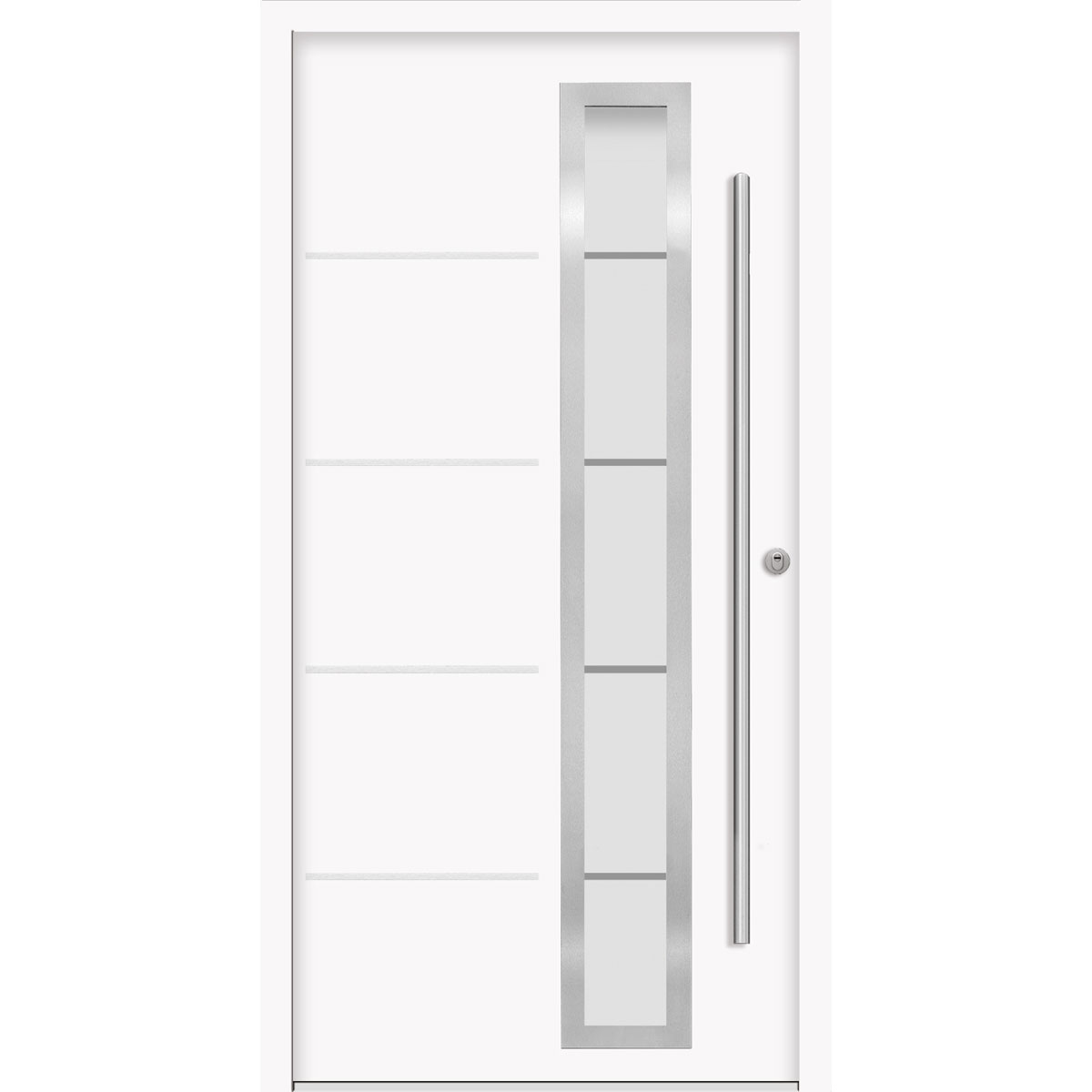SplenDoor  Premium-Haustür Passivedoor Uppsala RC2 energiesparend einbruchsicher weiss 100 x 210 cm rechts Bild 1