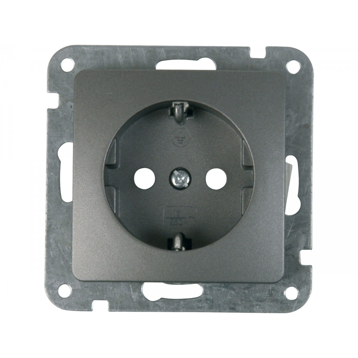 Steckdose Monaco mit Kindersicherung platin Bild 1