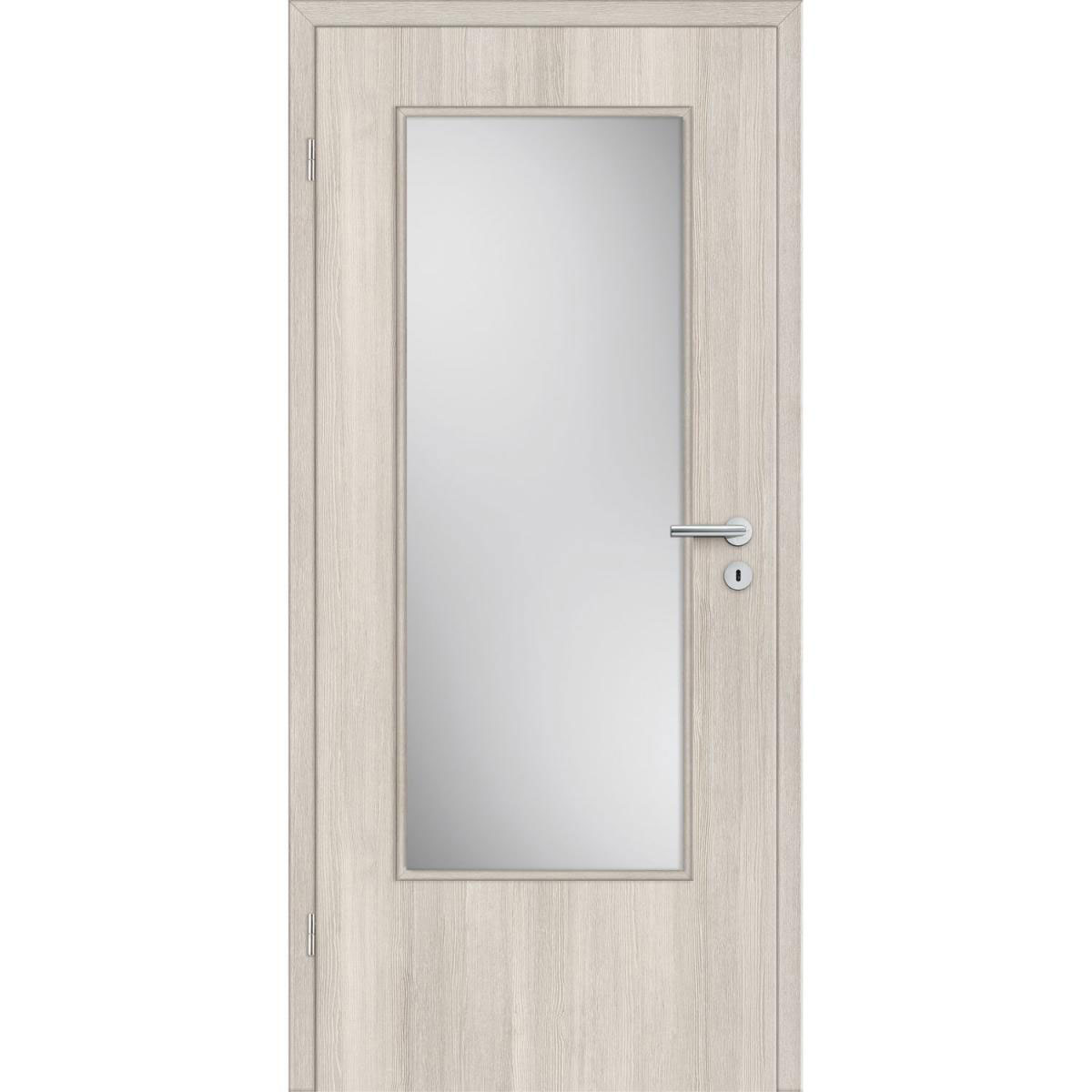 Borne Zimmertür CPL Lärche cashmere aufrecht mit Lichtausschnitt 98,5 x 198,5 cm DIN links