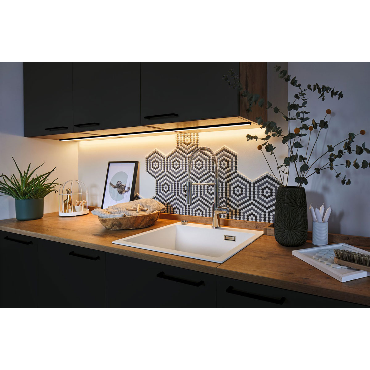 Paulmann  Base Profil 1 m mit weißem Diffusor eloxiert Bild 8