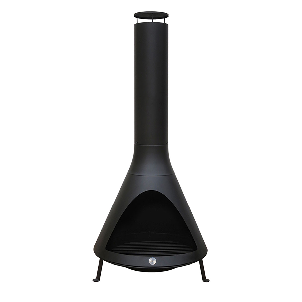 Westmann Terrassenofen Gartenkamin inkl. Rauchablass 70x70x160cm Schwarz Bild 1