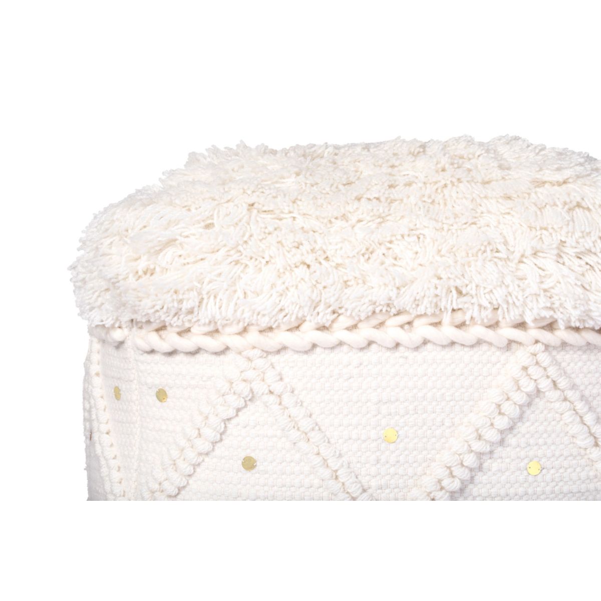 Pouf Hocker Bohist 525 creme 50x50cm Bild 4