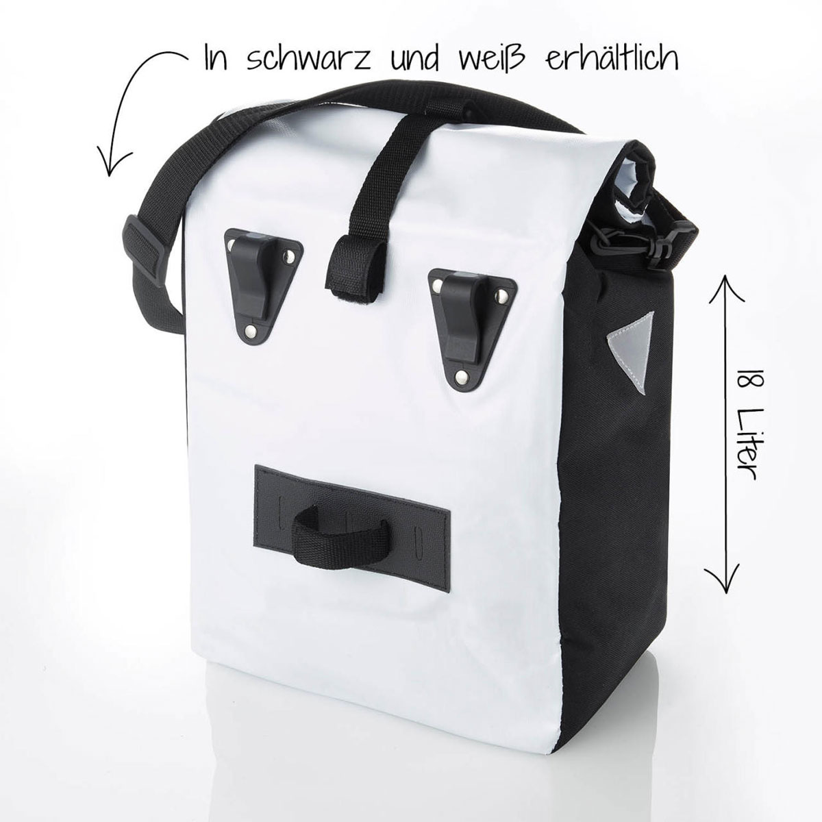 Fischer Bikes Gepäckträgertasche Kurier weiß Bild 4