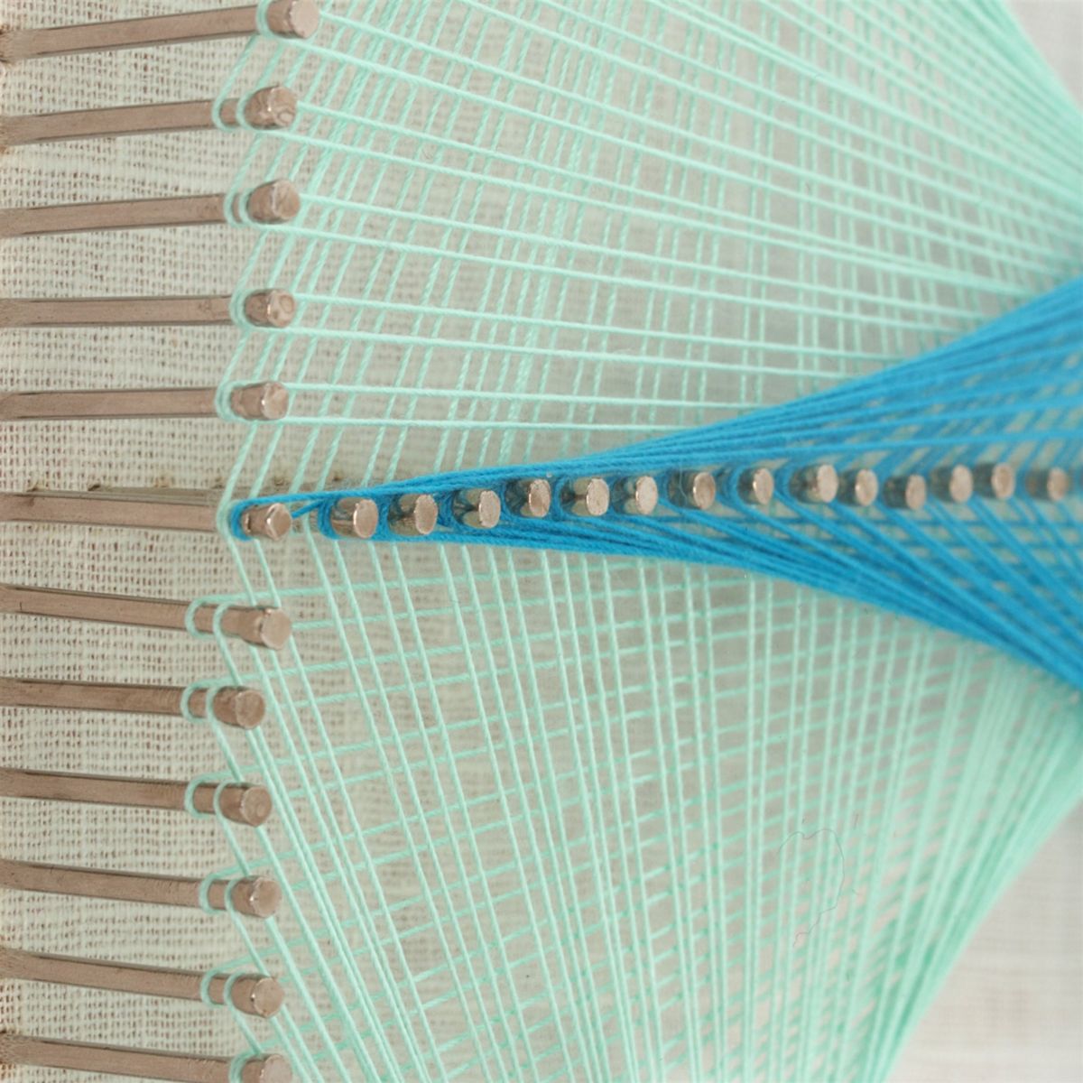 Faden-Wandbild Happiness 45x45cm Bild 3