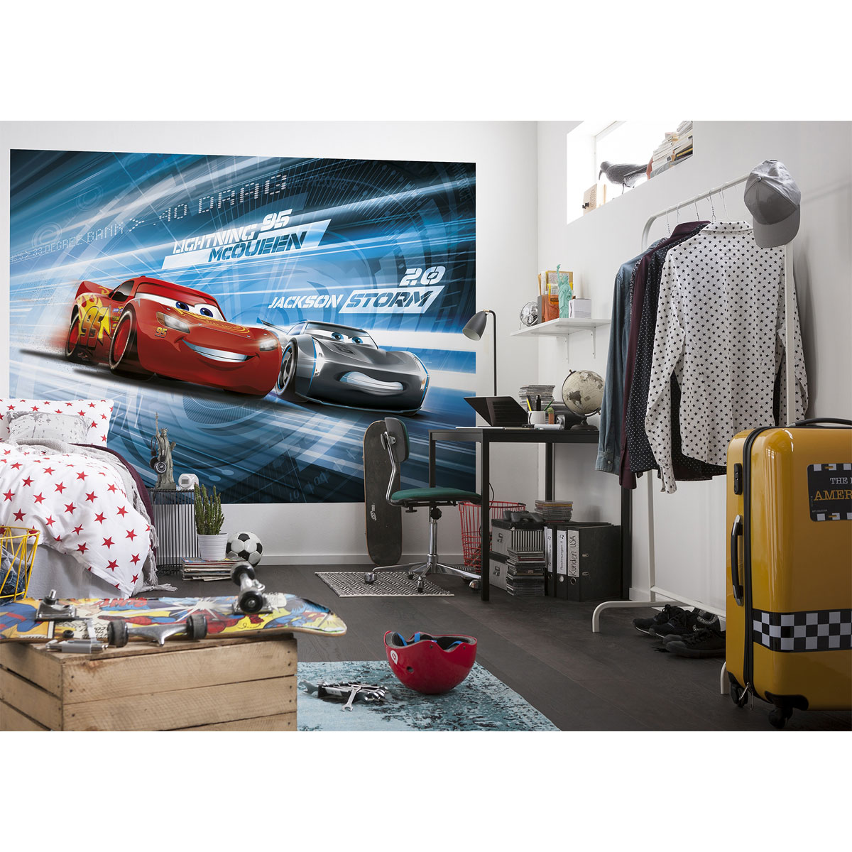 Komar  Papier Fototapete Cars3 Simulation 254x184 cm