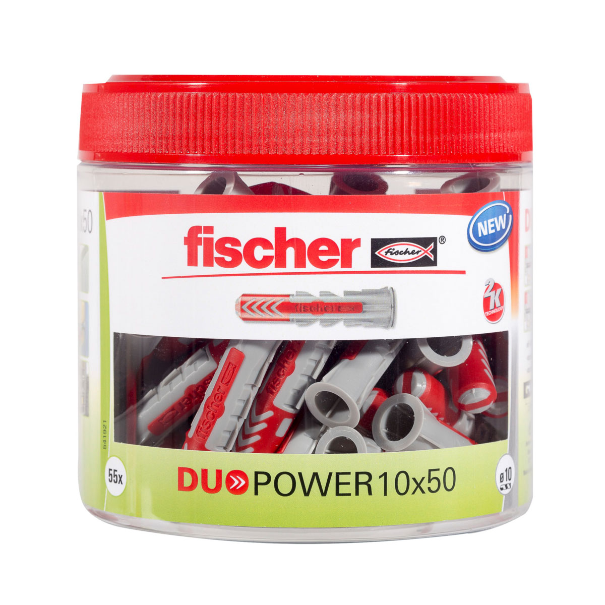 Fischer Dübel DuoPower 10 x 50 mm Runddose 55 Stück