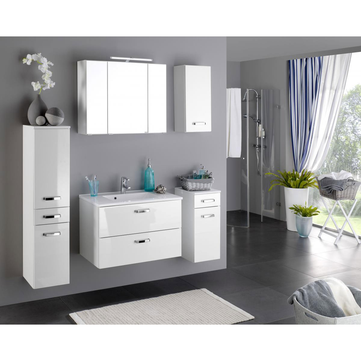 HELD Midischrank 30 weiß Hochglanz Bild 3