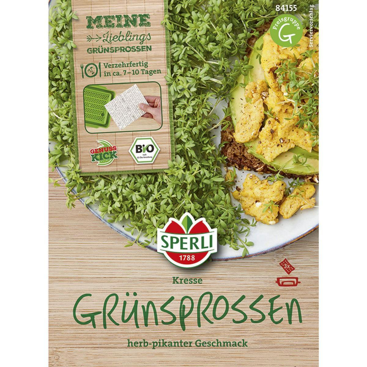 BIO Kresse für Micro Green Anzuchtset Nachfüllpads Bild 1