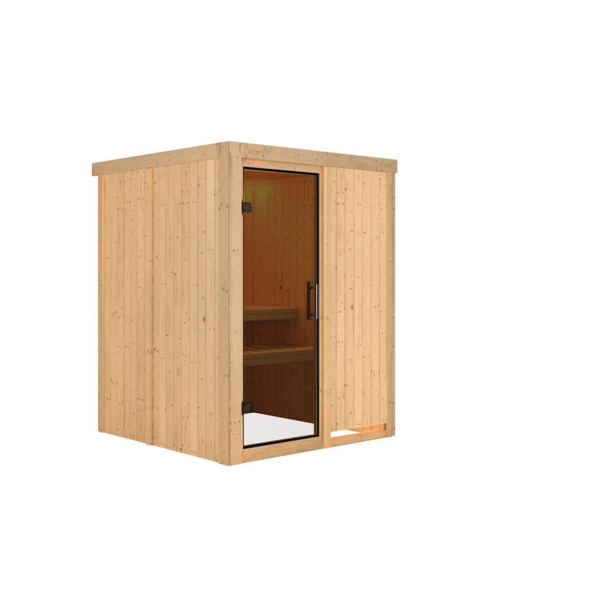 Karibu Sauna Norin Fronteinstieg ohne Zubehör moderne Tür Bild 2