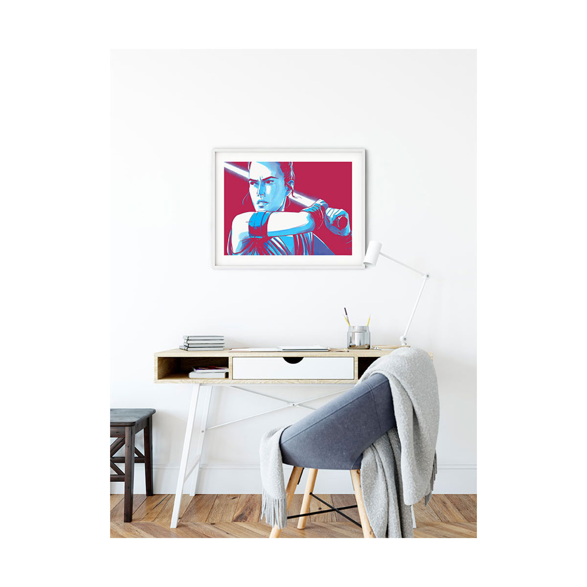 Komar  Wandbild Star Wars Faces Rey 50x40 cm Bild 3