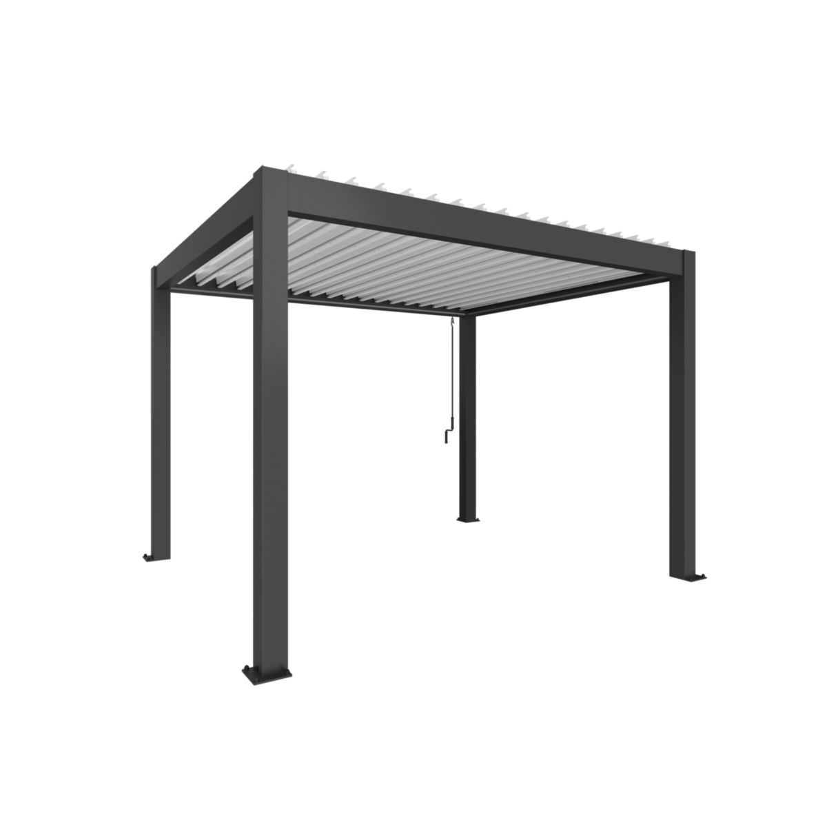 Biohort Pergola 367,5 x 312 x 264 cm dunkelgrau/weiss